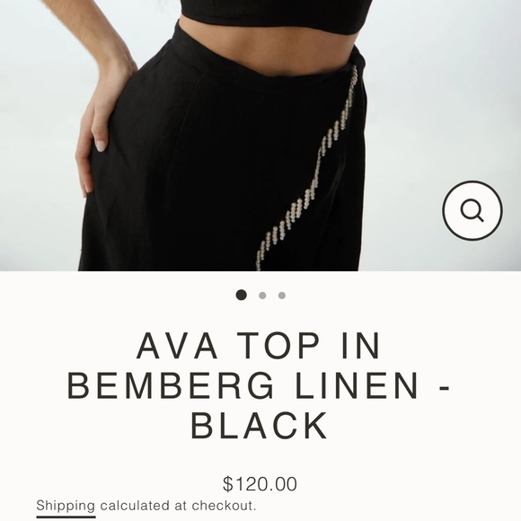 Carolina Benoit black top with beautiful pearl details. Size S - Picture 15 of 15